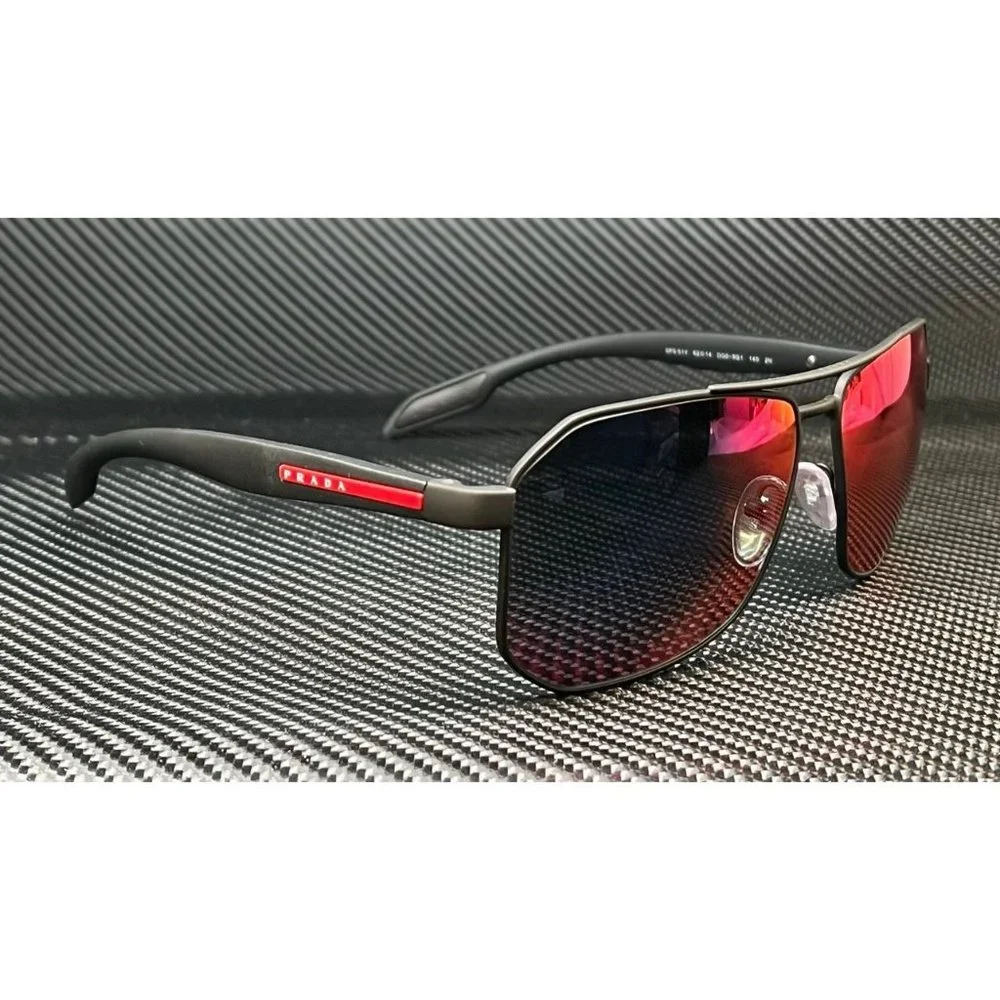 Prada Mens Grey Mirror Sunglasses